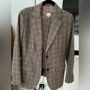 A New Day (Target) Suit Set - light brown wide plaid